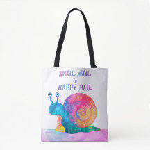 Snail Mail é Happy Mail - Bolsa Tote