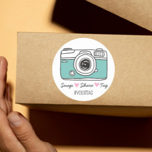 Snap & Share Obrigado etiqueta de envio para redes