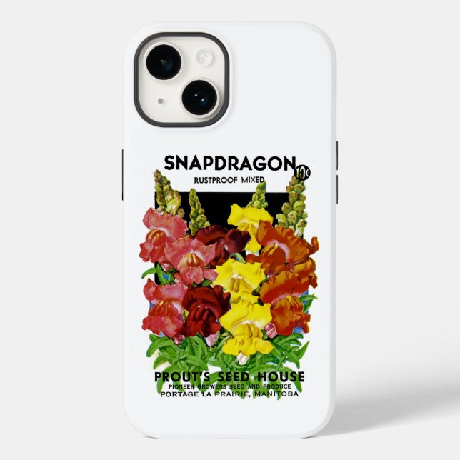 Snapdragon Vintage Seed Packet Case-Mate iPhone Ca (Verso)