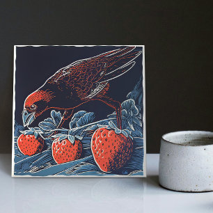 Sneaky Amsel's Strawberry Heist - Whimsical