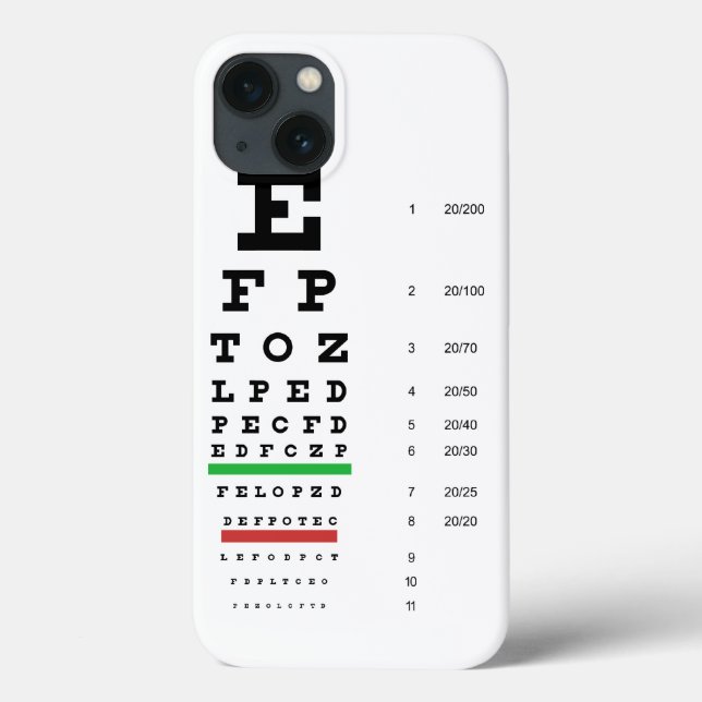 Snellen Eye Chart (Verso)