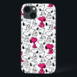 Snoopy Black & Magenta Pattern<br><div class="desc">Take a look at this super cute design featuring Snoopy in a black and magenta pattern.</div>