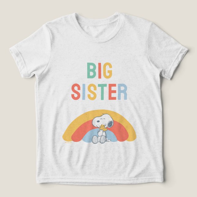 Snoopy & Woodstock Rainbow Baby Shower Tri-Blend S (Design frontal)