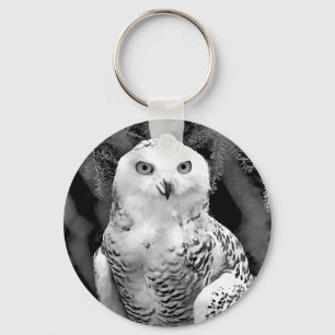 Snow Owl Baby Chaveiro