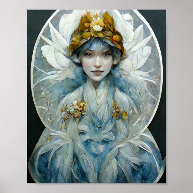 Snow Queen Fantasy Art Poster (Frente)