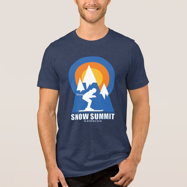 Snow Summit Ski Sunset Retro T-Shirt (Frente)