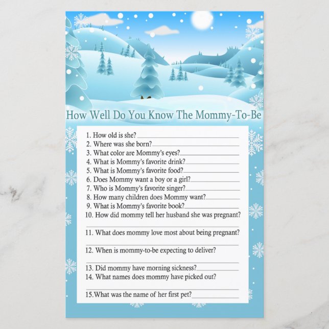 Snow Winter Forest você conhece bem o jogo (Frente)