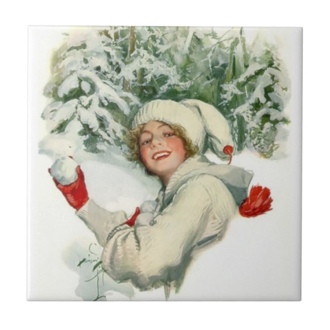 Snowball Fight (por Harrison Fisher) (Frente)