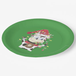 Snowbell e o Xmas acendem pratos de papel verde