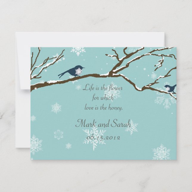 Snowbird e Snowflakes Robin Blue RSVP (Frente)