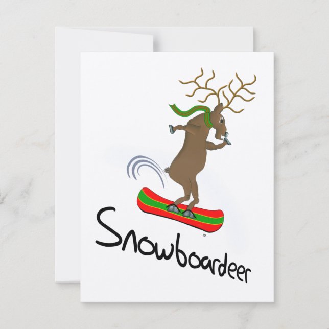Snowboardeer Funny Snowboard Reindeer (Frente)