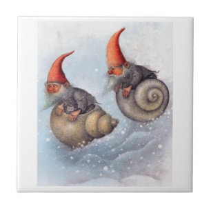 SNOWBOARDING DE DOIS GNOMOS EM ESCUDOS DO CARACOL