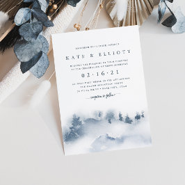 Snowbound | Convite Para Casamento Por Aquarela De
