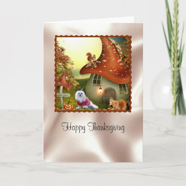 Snowdrop o Cartão de Ação de Graças Maltês (Frente)