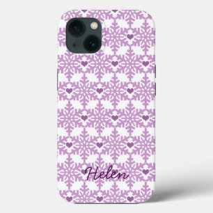 Snowflake Heart Pattern - Custom name Case-Mate iP