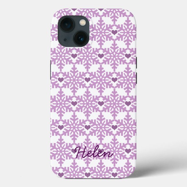 Snowflake Heart Pattern - Custom name Case-Mate iP (Verso)