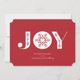 Snowflake Joy Cartões de Natal Modernos
