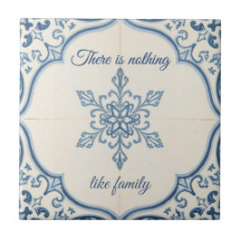 Snowflake pattern blue & white holiday custom name
