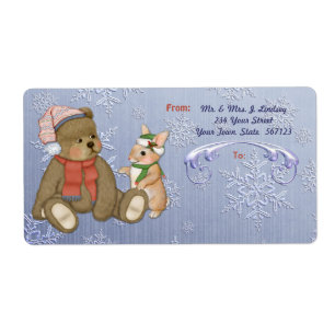 Snowflake Urso & Etiqueta de Entrega