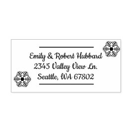 Snowflakes Endereço de Devolução Carimbo