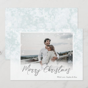 Snowflakes Feliz Natal Um Cartão de Férias Fotográ