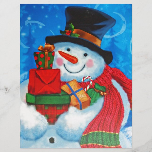 Snowman a carregar presentes (Frente)