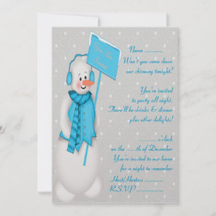 Snowman (azul) - Convite