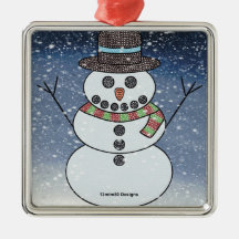 Snowman c/BG - Ornamento Premium