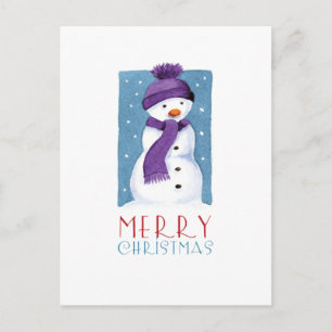Snowman Cartões postais de Natal Feliz