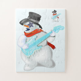 Snowman com Guitarra - Quebra-cabeça de Jigserra P
