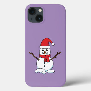 Snowman com Red Bonnet e Scarf
