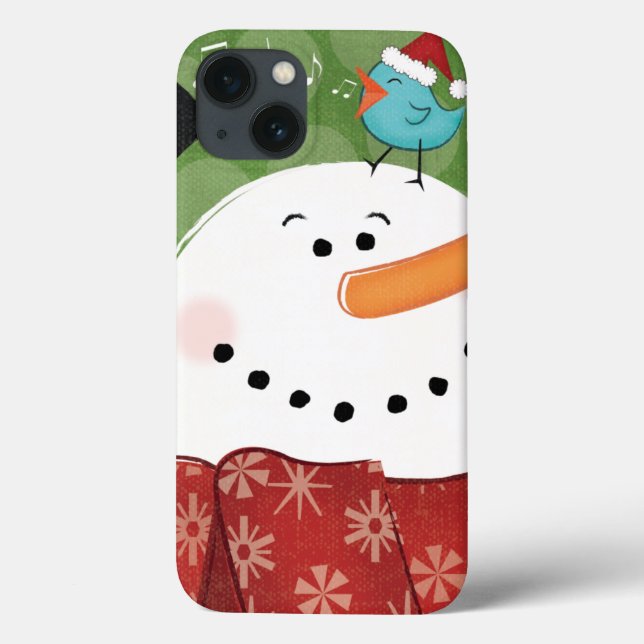 Snowman de Natal com Bird (Verso)