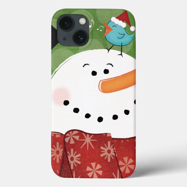 Snowman de Natal com Bird (Verso)