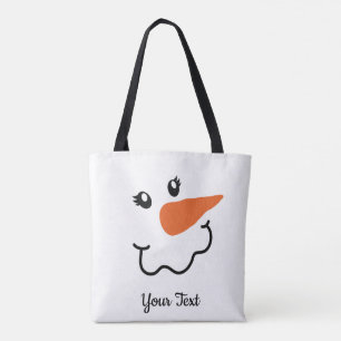 Snowman Design Tote Bag