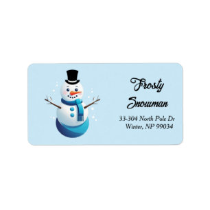 Snowman Devolve A Etiqueta Do Endereço Snowman