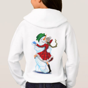 Snowman e Girl Dancing Tango - Festa de Natal -