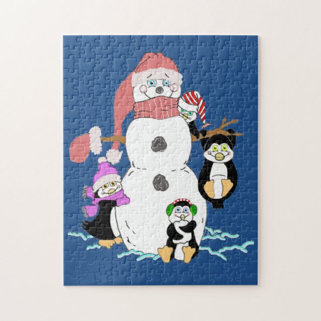 Snowman e Penguin Quebra-cabeça (Vertical)