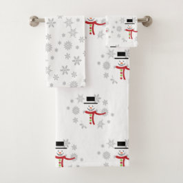 Snowman e Snowflake Bath Conjunto