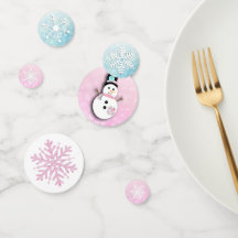 Snowman e Snowflakes Feriados de Natal Confetti