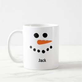 Snowman encara a caneca de café. Personalize com o