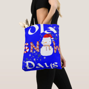 Snowman Feliz Natal Bolas de Tote de Mulheres Snow