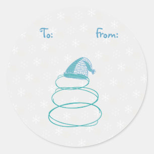 Snowman Funky - Etiqueta de Presente