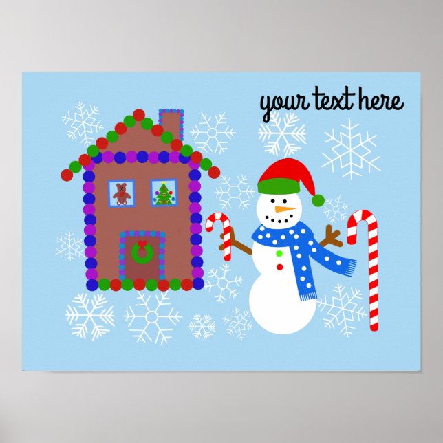 Snowman & House #1 Poster (Frente)