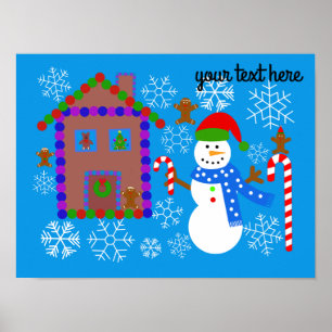 Snowman & House nº 2 Poster
