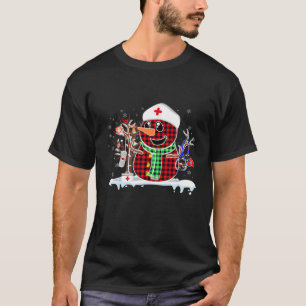 Snowman Medical Scrub Top Nurse Enfermando Chri