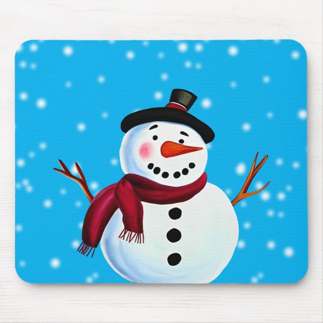 Snowman Mouse Pad (Frente)