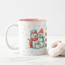 Snowman Pasta de inverno - Caneca Cor