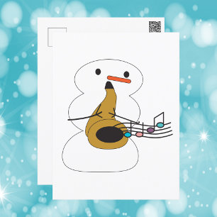 Snowman Reproduzindo Notas de Música Saxofônica