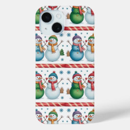 Snowman Snowflake iPhone Natal / iPad case