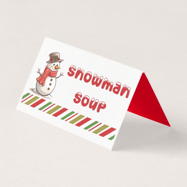Snowman Soup Trep Bag Topper (Frente)